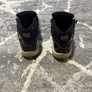 Black and Gold High-Top Sneakers